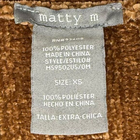 |EUC| MATTY M Chenille Long Open Front Cardigan - Picture 4 of 5